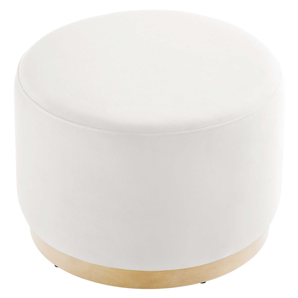 Tilden Large Round Performance Velvet Upholstered Ottoman by Modway