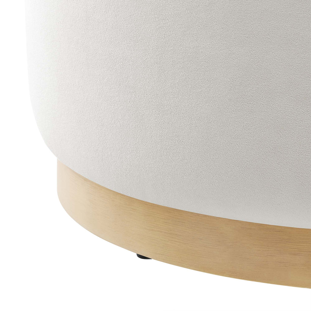 Tilden Large Round Performance Velvet Upholstered Ottoman by Modway