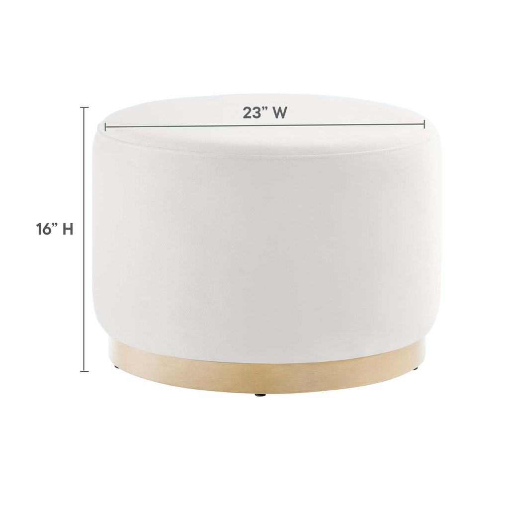 Tilden Large Round Performance Velvet Upholstered Ottoman by Modway