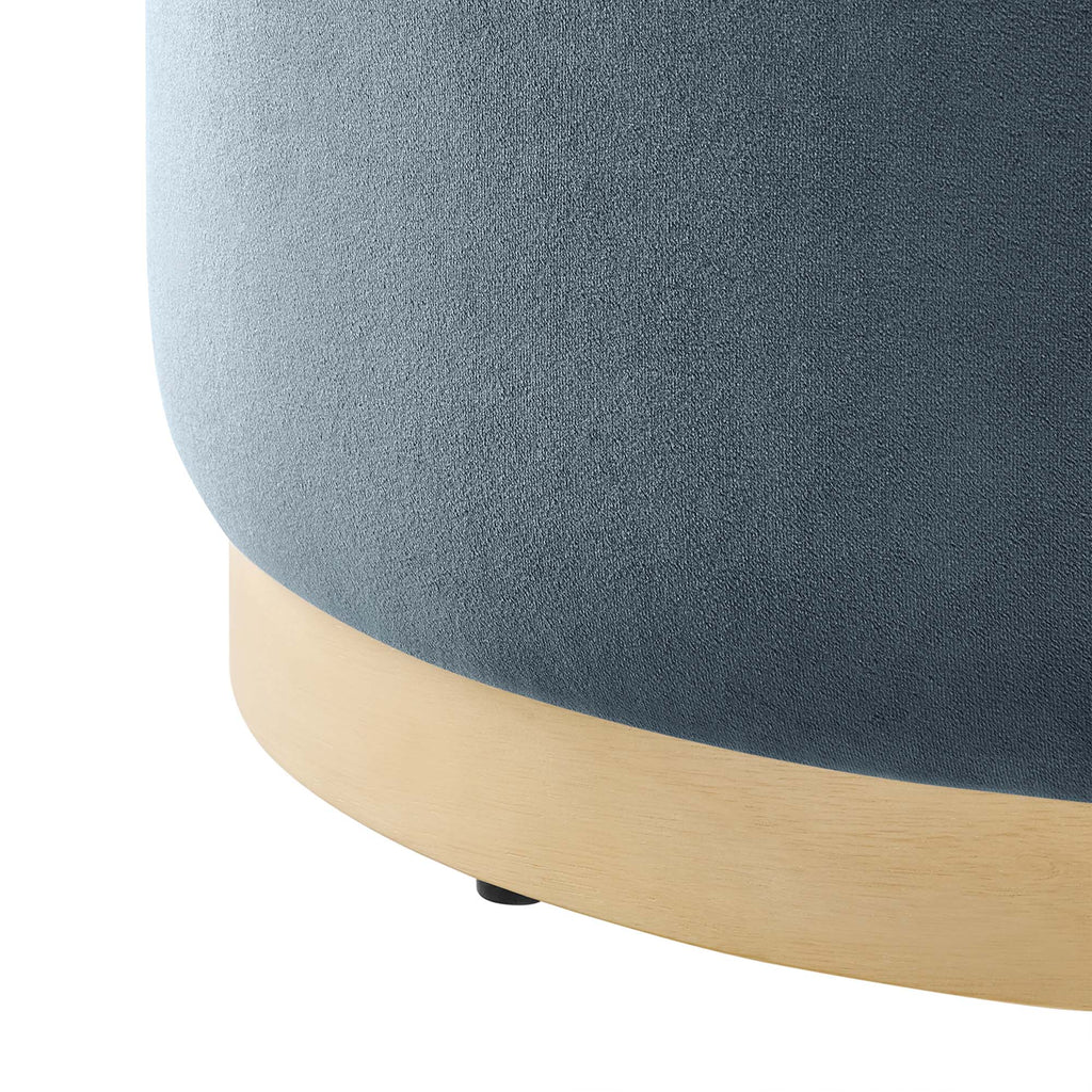 Tilden Large Round Performance Velvet Upholstered Ottoman by Modway