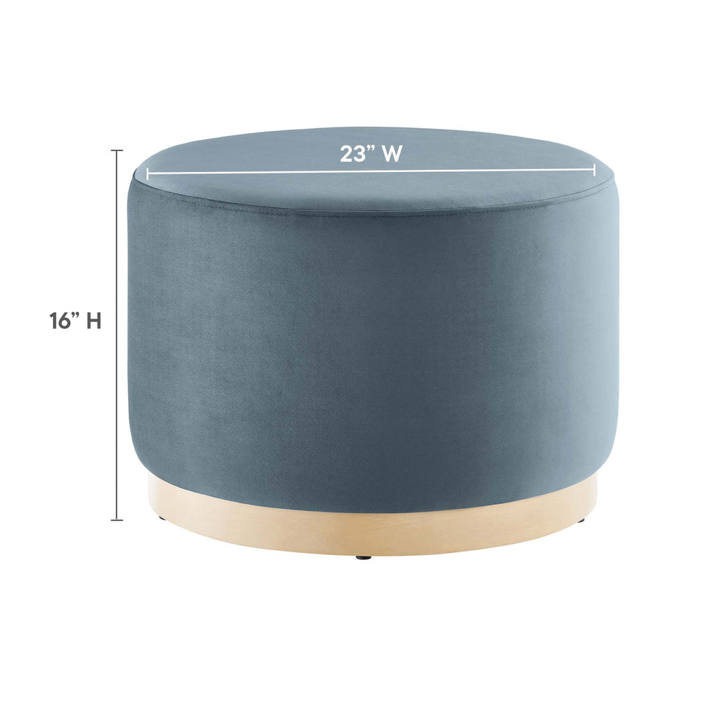 Tilden Large Round Performance Velvet Upholstered Ottoman by Modway