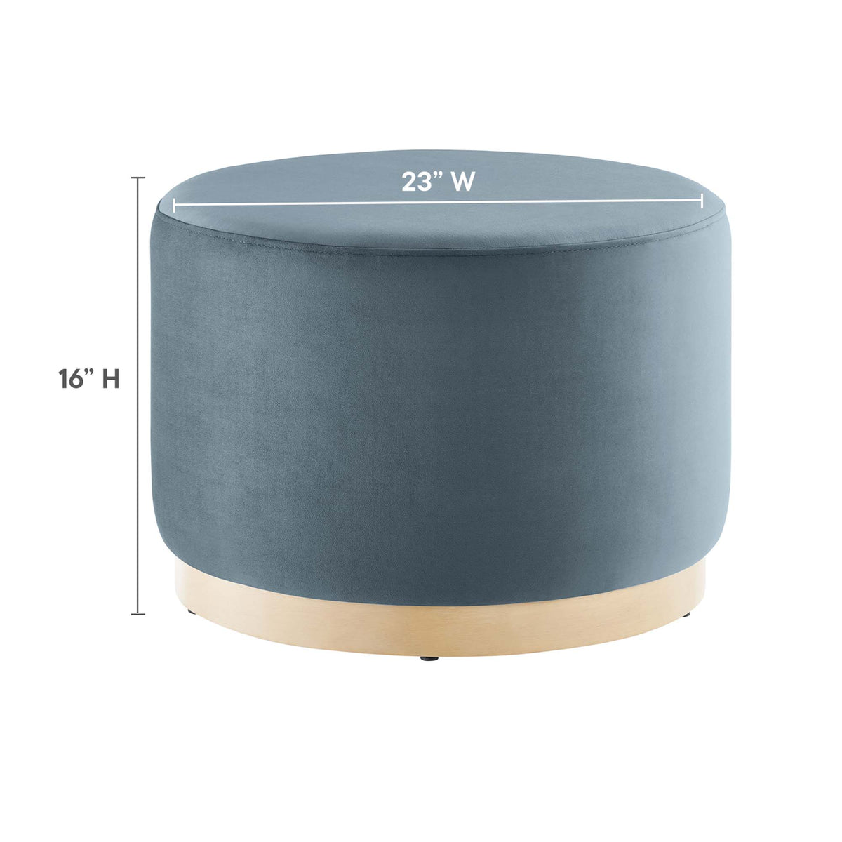 Tilden Large Round Performance Velvet Upholstered Ottoman by Modway