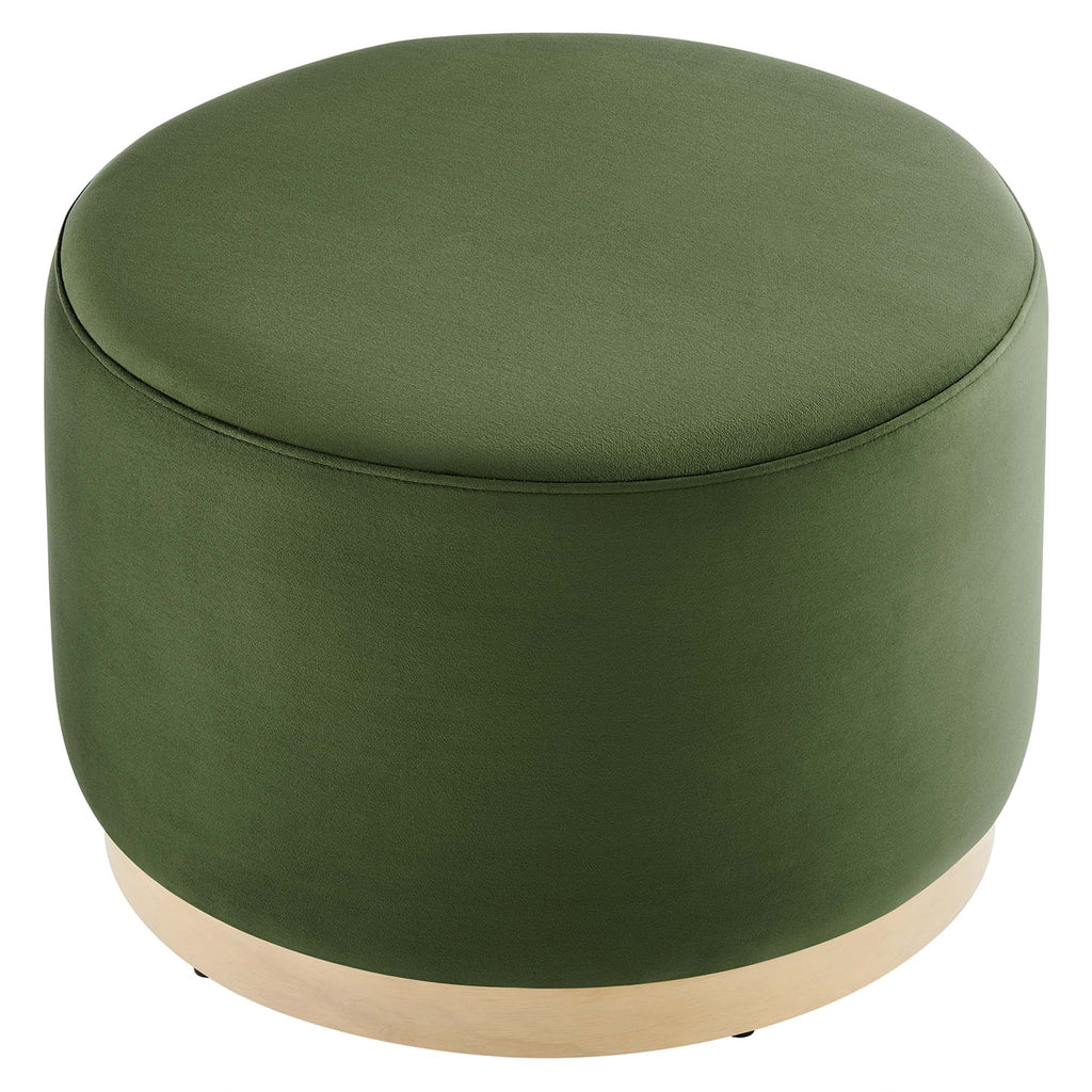 Tilden Large Round Performance Velvet Upholstered Ottoman by Modway