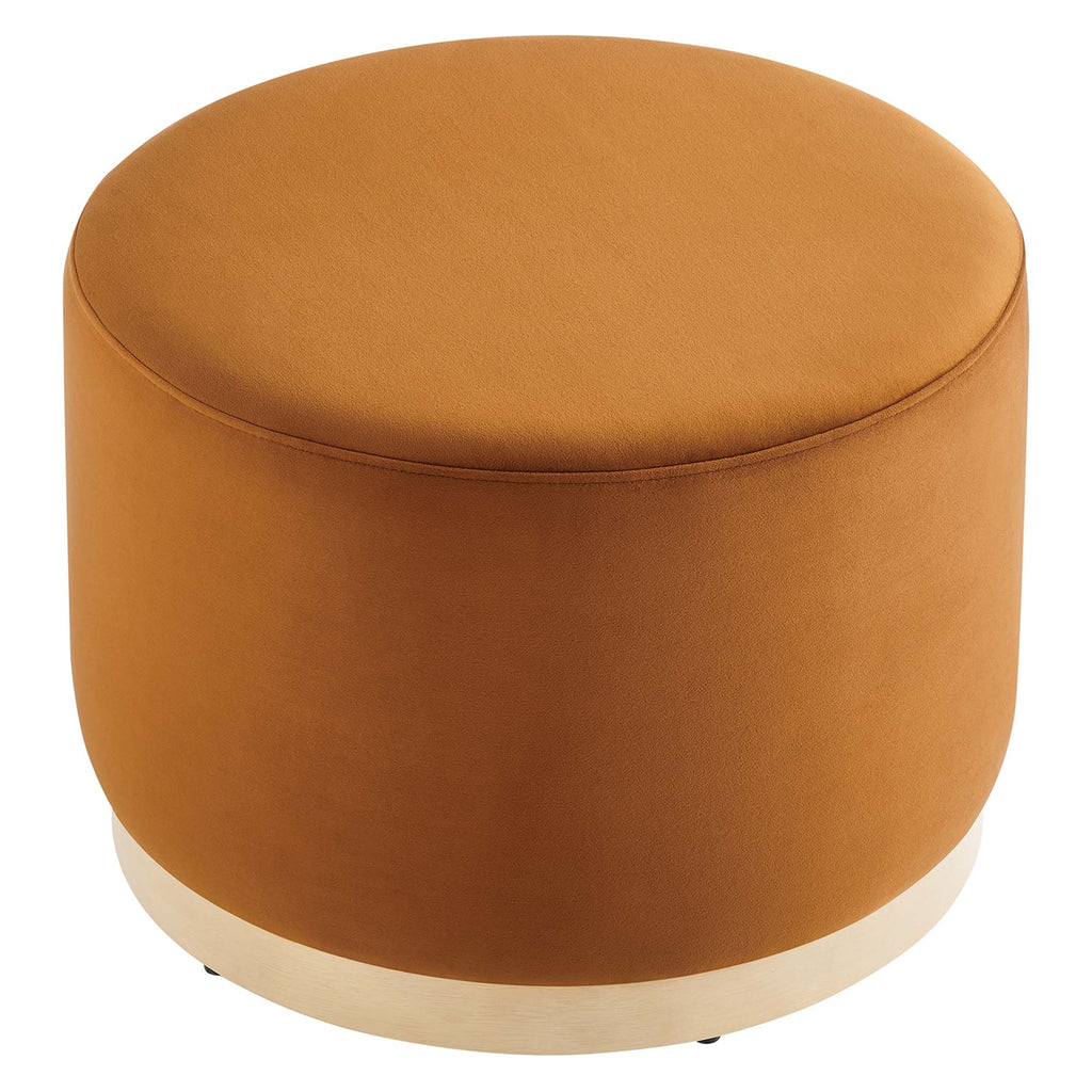 Tilden Large Round Performance Velvet Upholstered Ottoman by Modway
