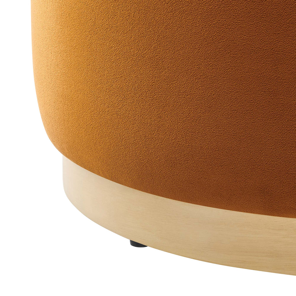 Tilden Large Round Performance Velvet Upholstered Ottoman by Modway