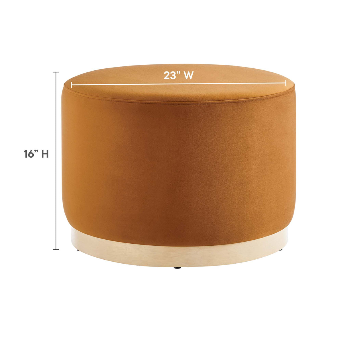 Tilden Large Round Performance Velvet Upholstered Ottoman by Modway