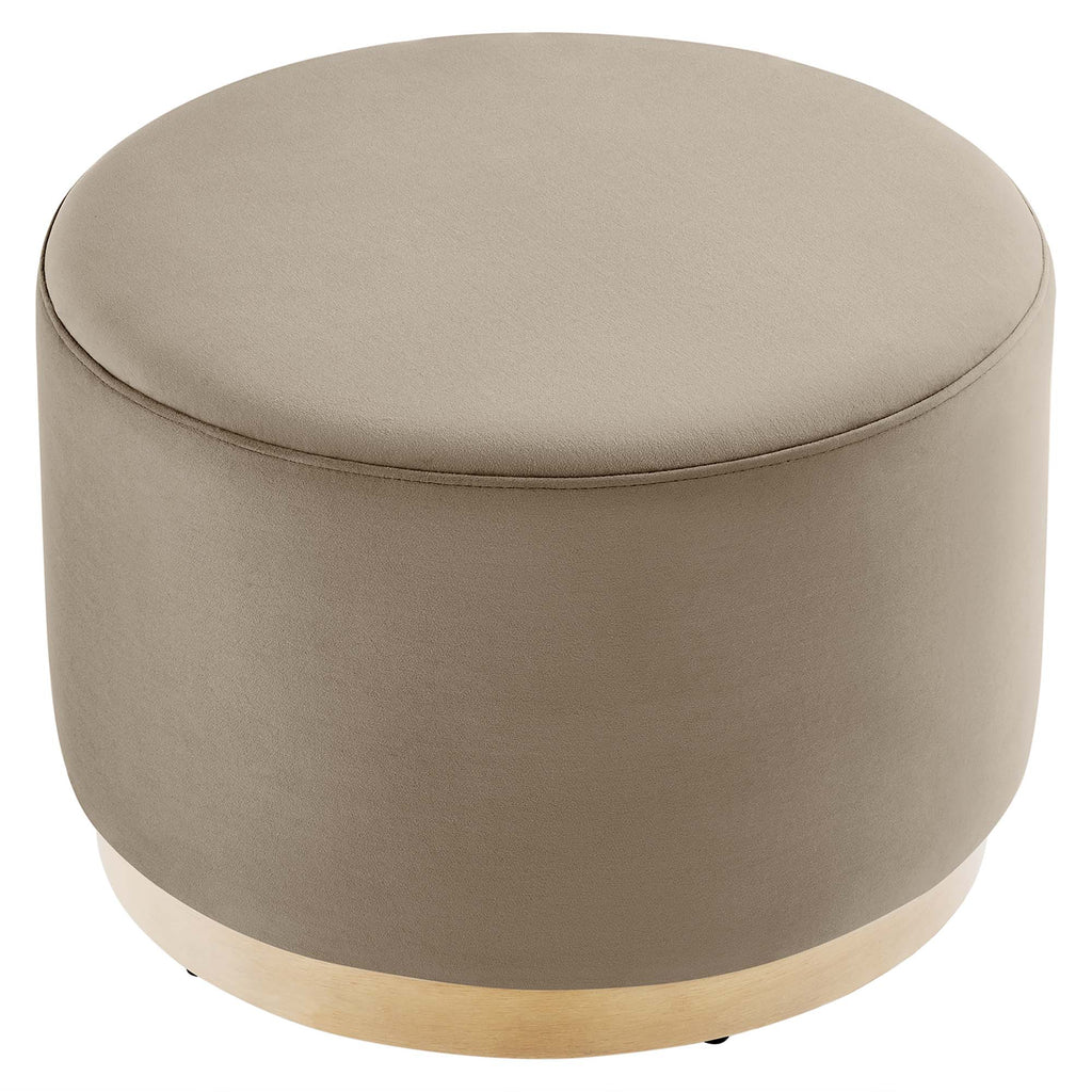 Tilden Large Round Performance Velvet Upholstered Ottoman by Modway