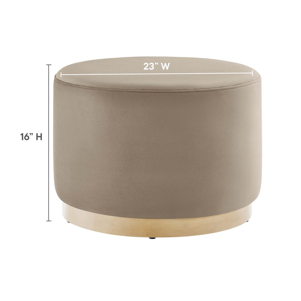 Tilden Large Round Performance Velvet Upholstered Ottoman by Modway