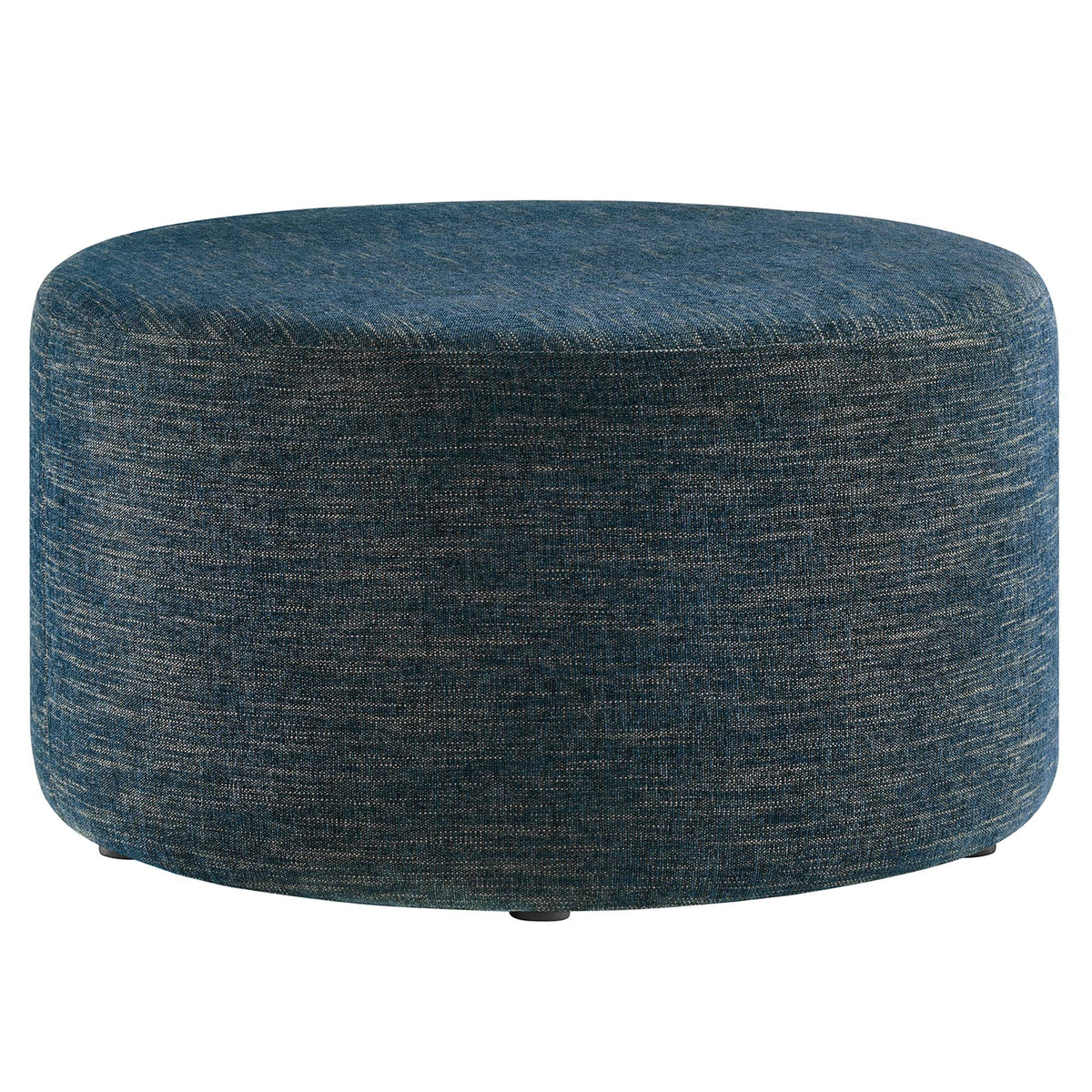 Callum Large Round Woven Heathered Fabric Upholstered Ottoman by Modway