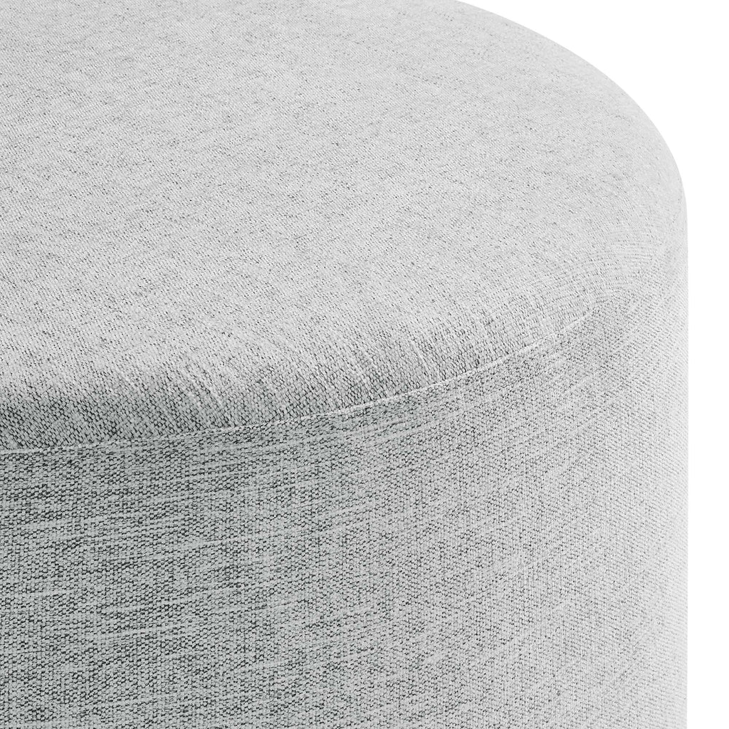 Callum Large Round Woven Heathered Fabric Upholstered Ottoman by Modway