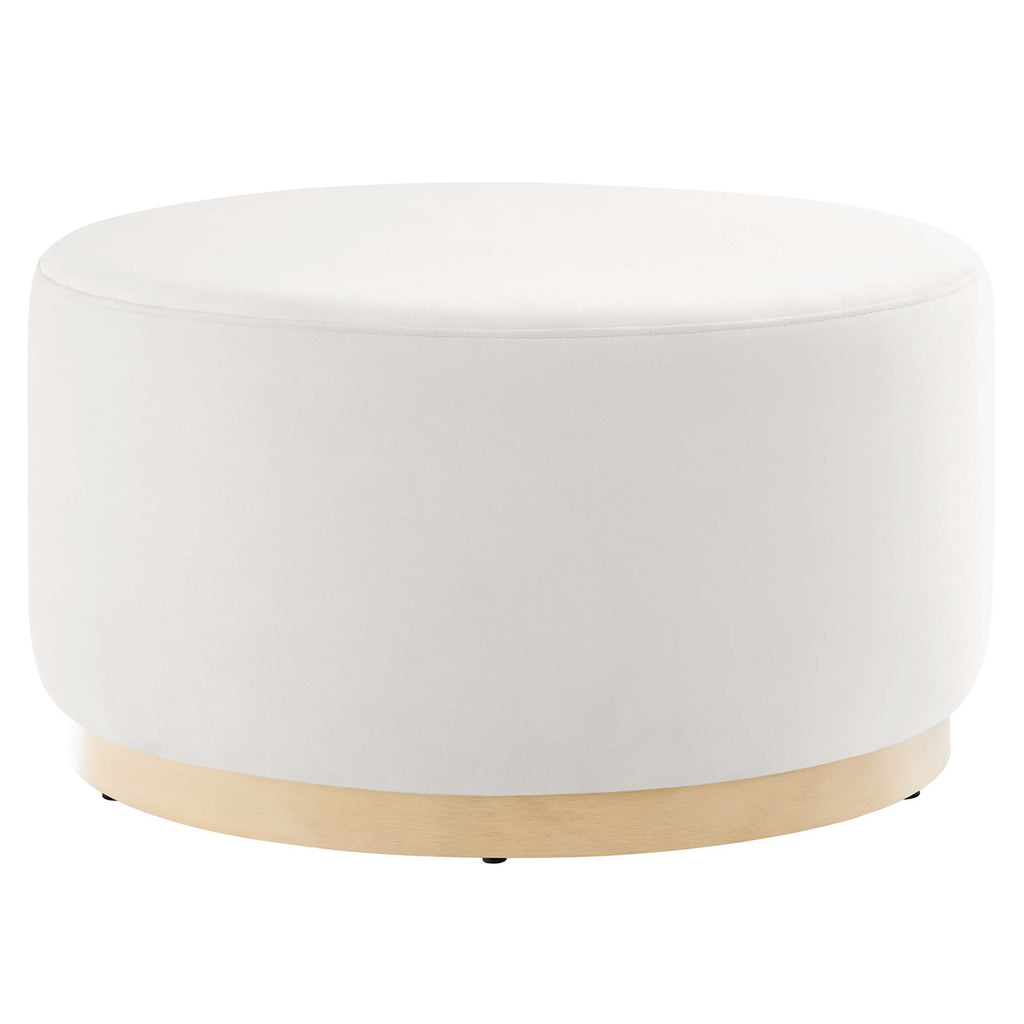 Tilden Large Round Performance Velvet Upholstered Ottoman by Modway