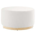 Tilden Large Round Performance Velvet Upholstered Ottoman by Modway