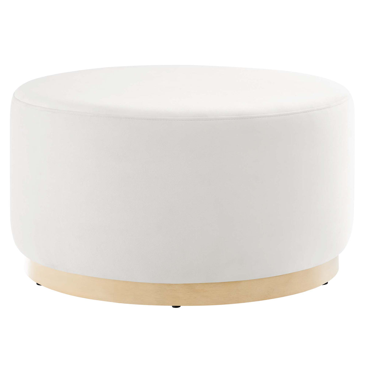 Tilden Large Round Performance Velvet Upholstered Ottoman by Modway