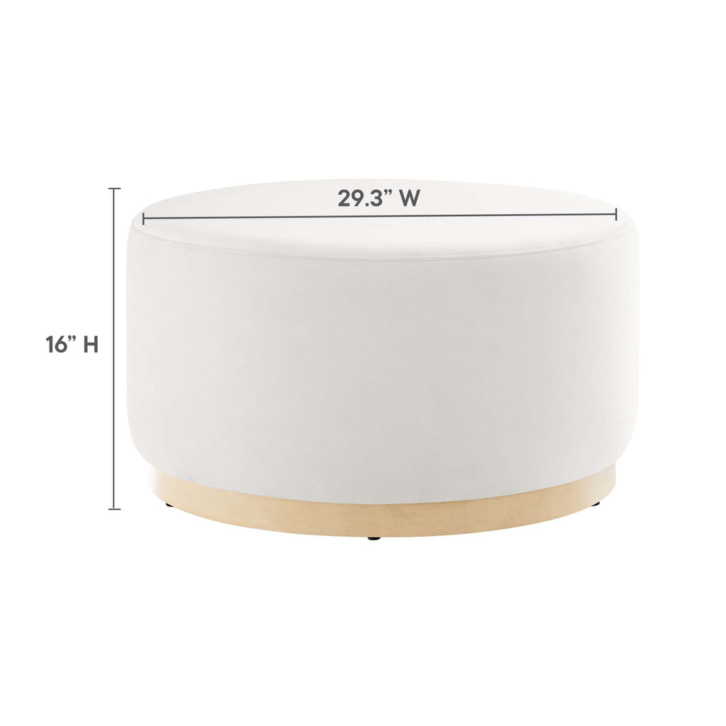 Tilden Large Round Performance Velvet Upholstered Ottoman by Modway