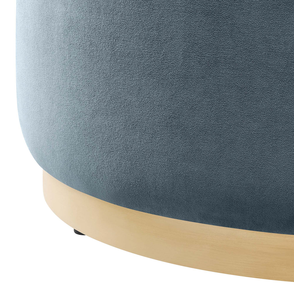 Tilden Large Round Performance Velvet Upholstered Ottoman by Modway