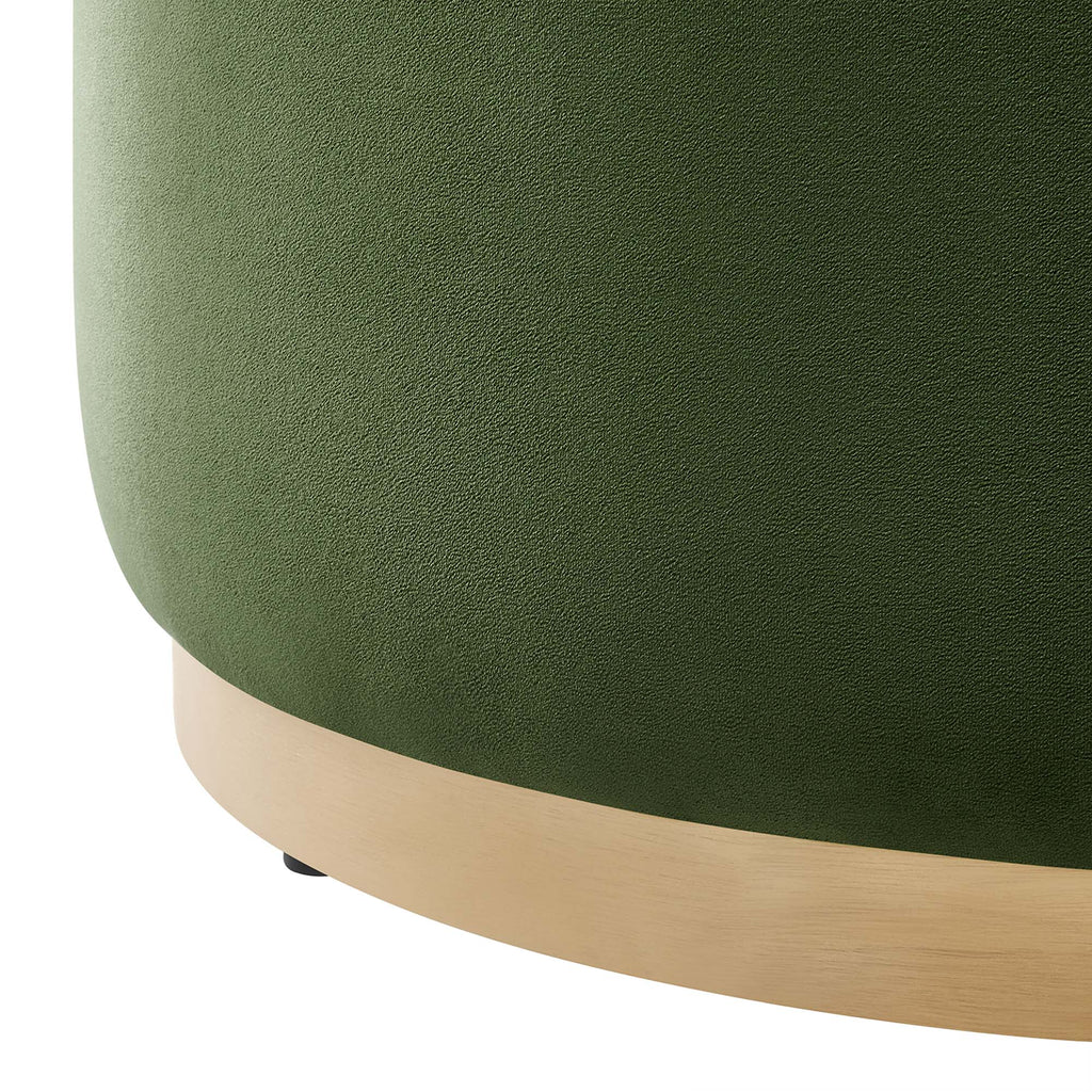 Tilden Large Round Performance Velvet Upholstered Ottoman by Modway