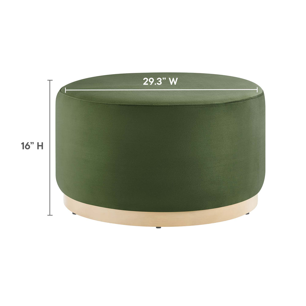 Tilden Large Round Performance Velvet Upholstered Ottoman by Modway