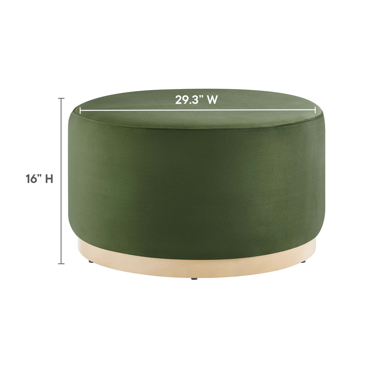 Tilden Large Round Performance Velvet Upholstered Ottoman by Modway
