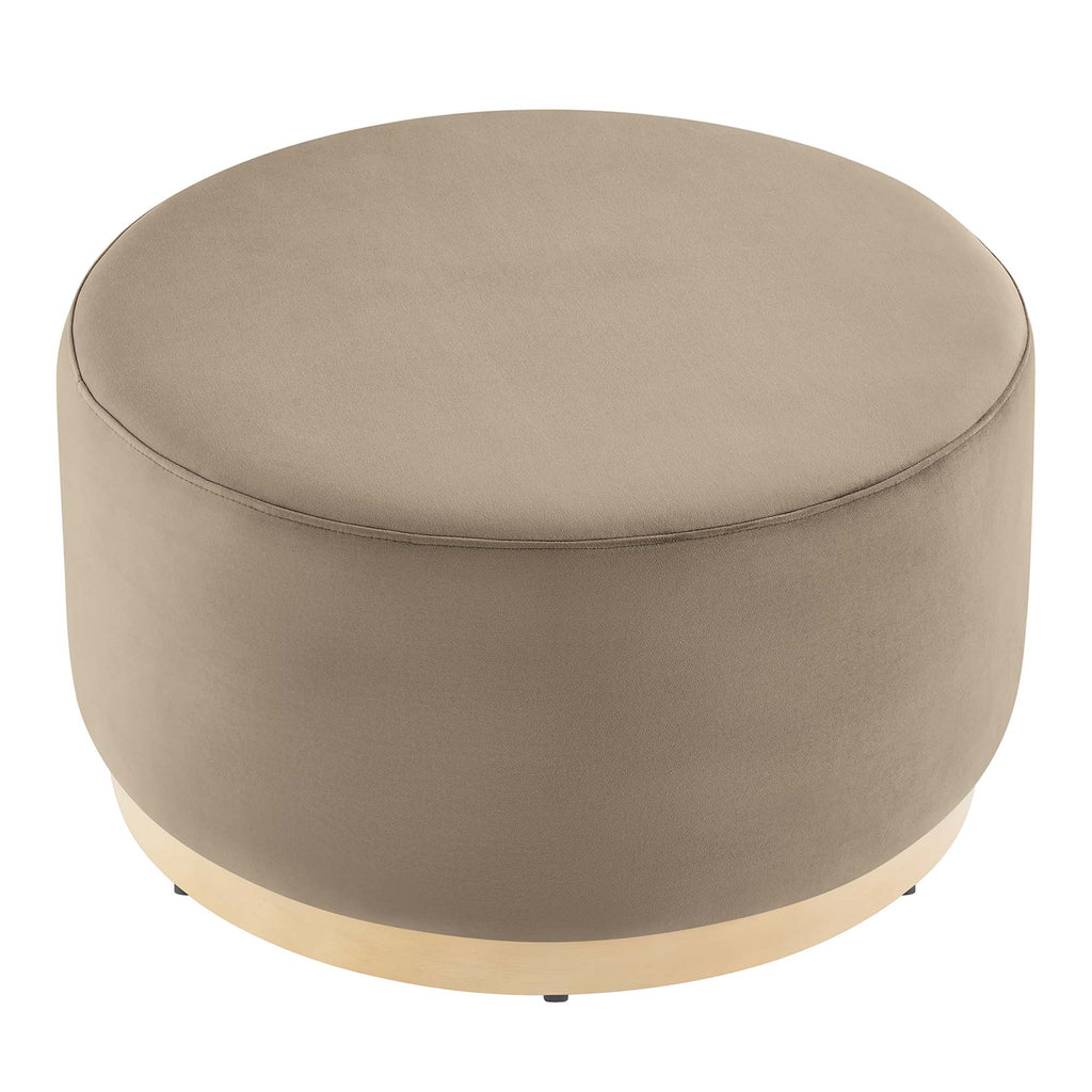 Tilden Large Round Performance Velvet Upholstered Ottoman by Modway