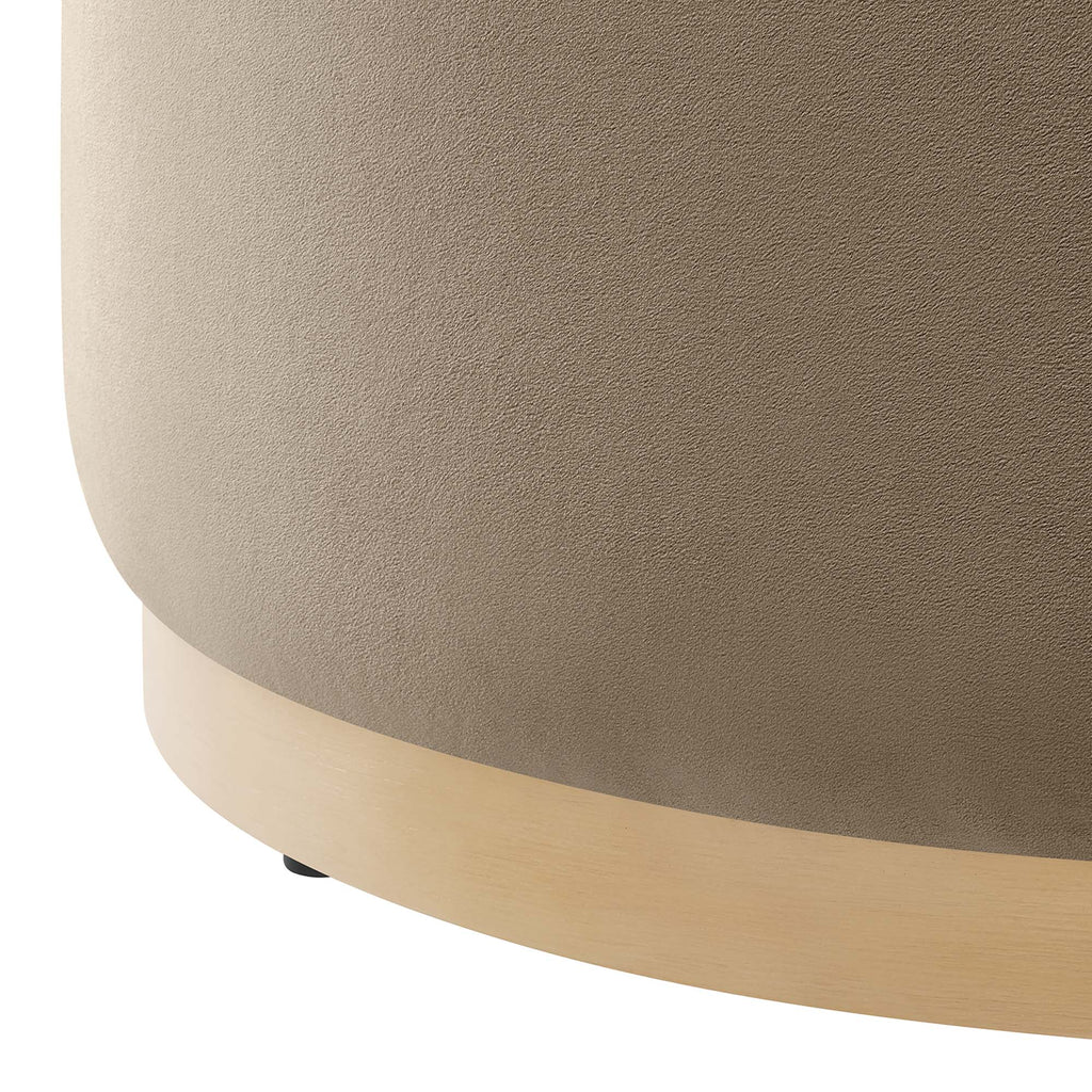 Tilden Large Round Performance Velvet Upholstered Ottoman by Modway