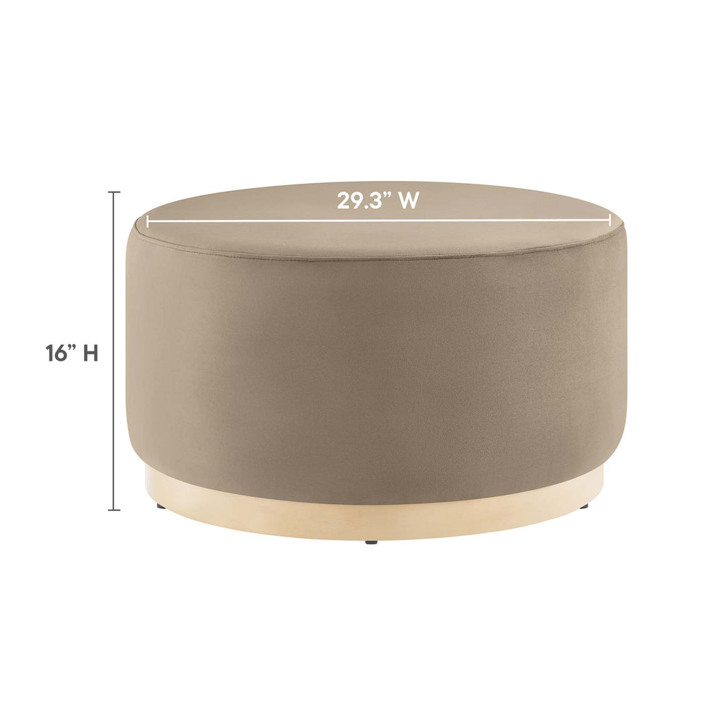 Tilden Large Round Performance Velvet Upholstered Ottoman by Modway