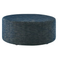 Callum Large Round Woven Heathered Fabric Upholstered Ottoman by Modway