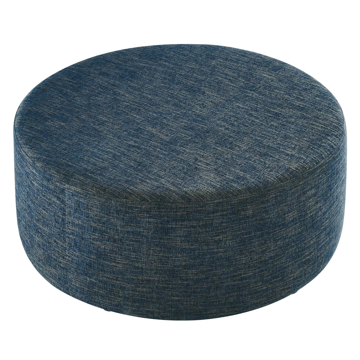 Callum Large Round Woven Heathered Fabric Upholstered Ottoman by Modway