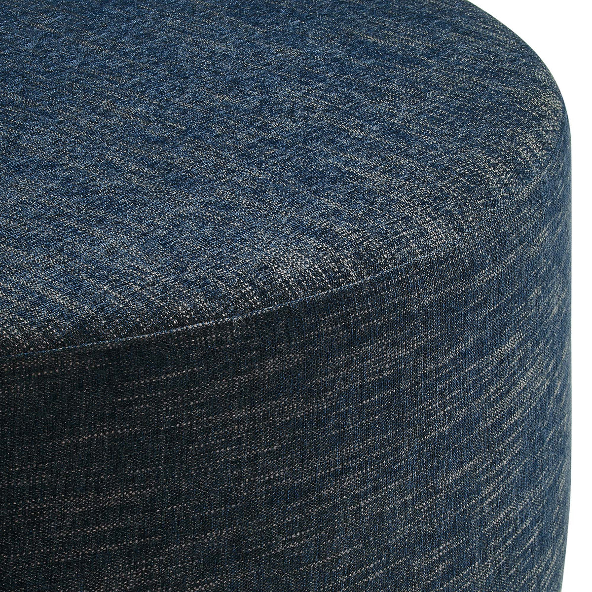 Callum Large Round Woven Heathered Fabric Upholstered Ottoman by Modway