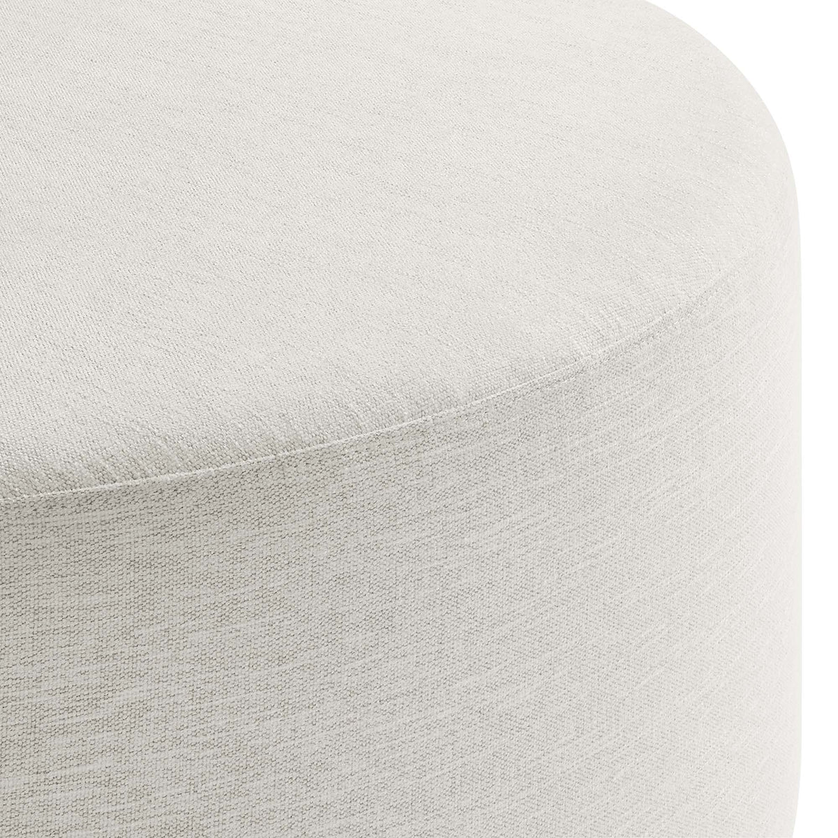 Callum Large Round Woven Heathered Fabric Upholstered Ottoman by Modway