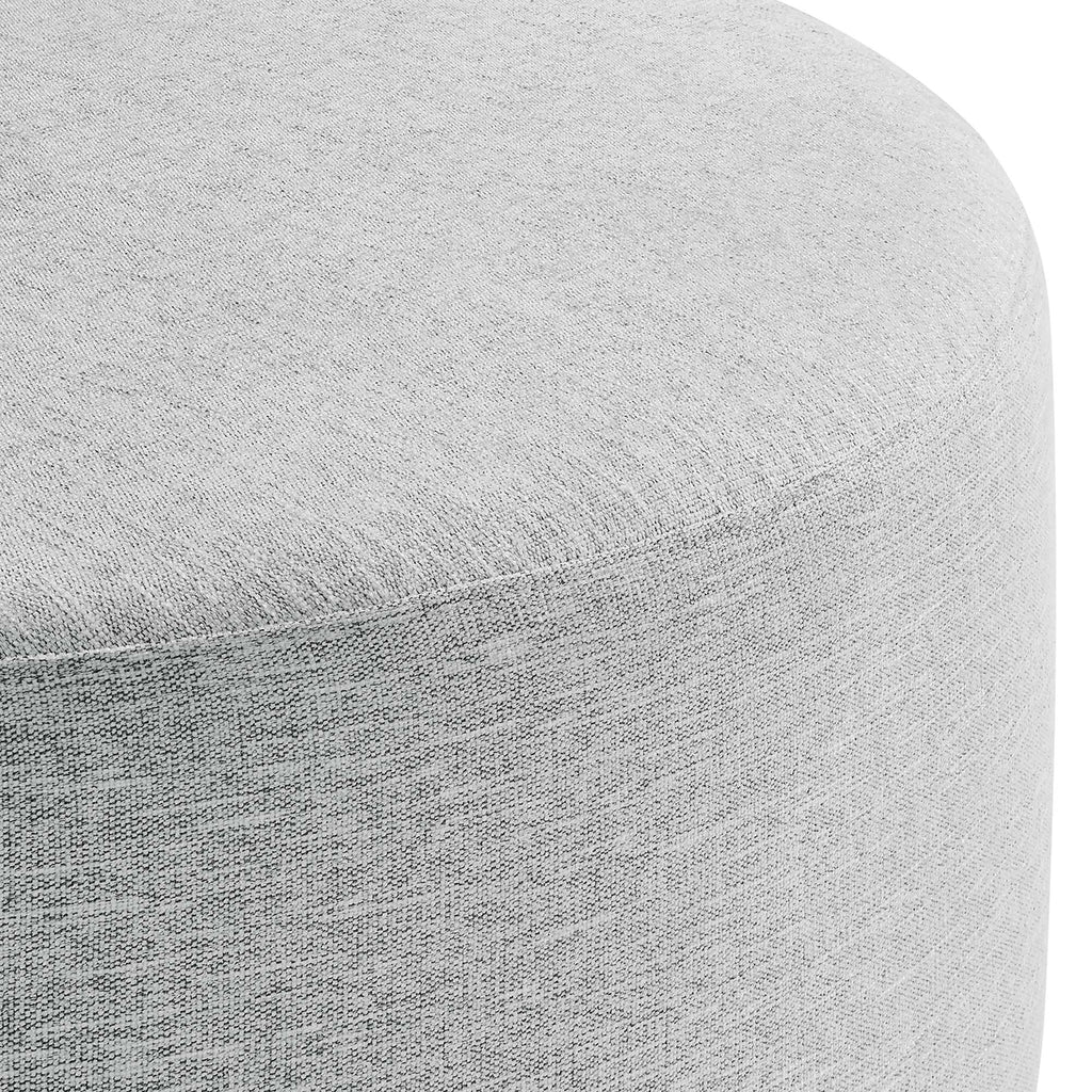 Callum Large Round Woven Heathered Fabric Upholstered Ottoman by Modway