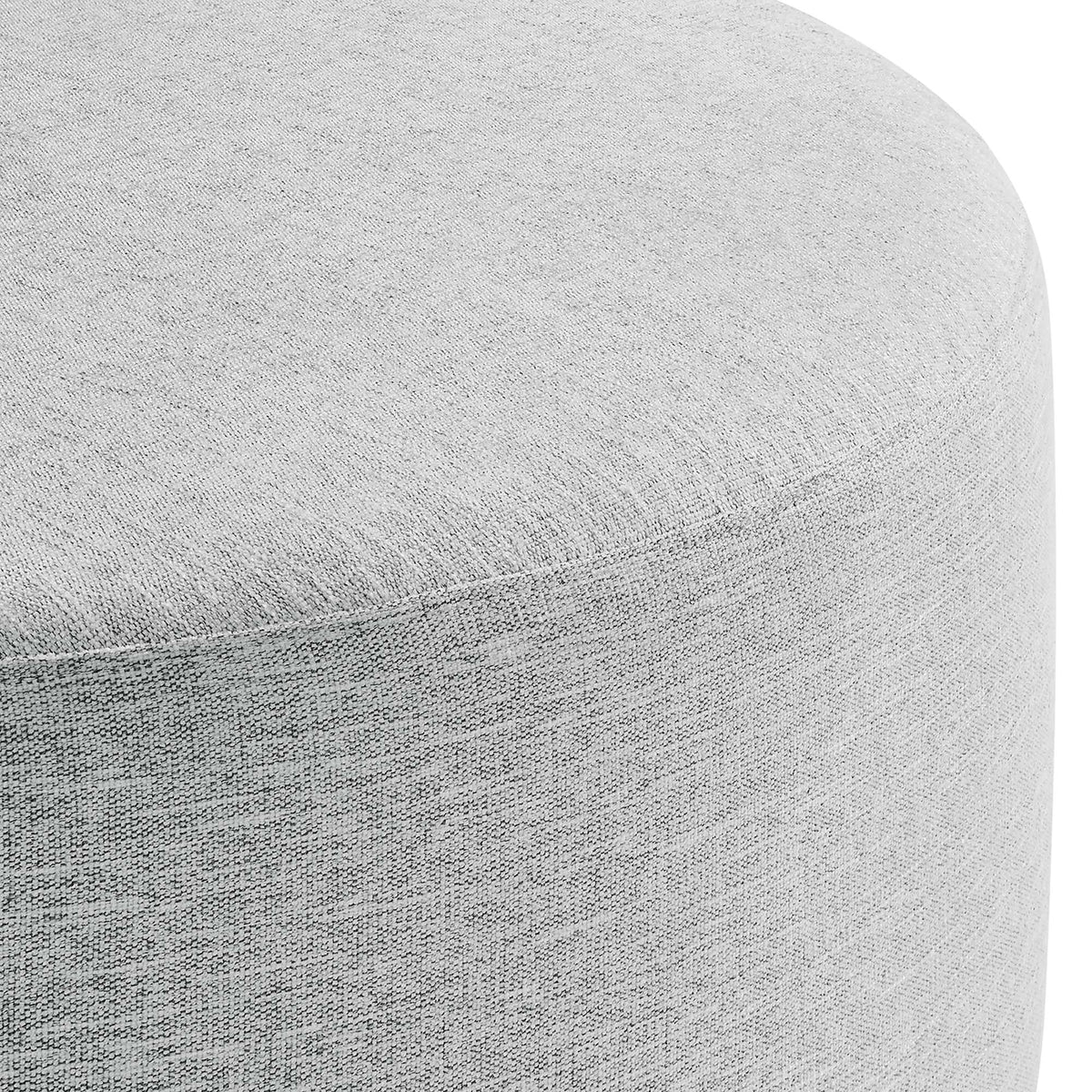 Callum Large Round Woven Heathered Fabric Upholstered Ottoman by Modway
