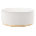 Tilden Large Round Performance Velvet Upholstered Ottoman by Modway