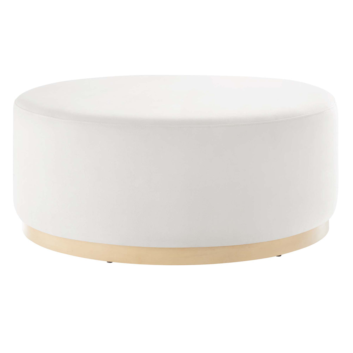 Tilden Large Round Performance Velvet Upholstered Ottoman by Modway