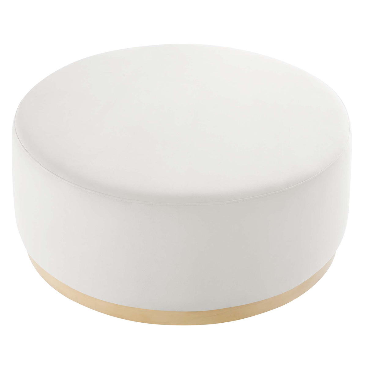 Tilden Large Round Performance Velvet Upholstered Ottoman by Modway