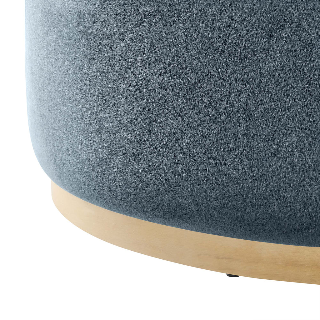 Tilden Large Round Performance Velvet Upholstered Ottoman by Modway
