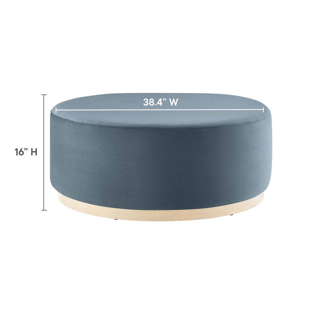 Tilden Large Round Performance Velvet Upholstered Ottoman by Modway