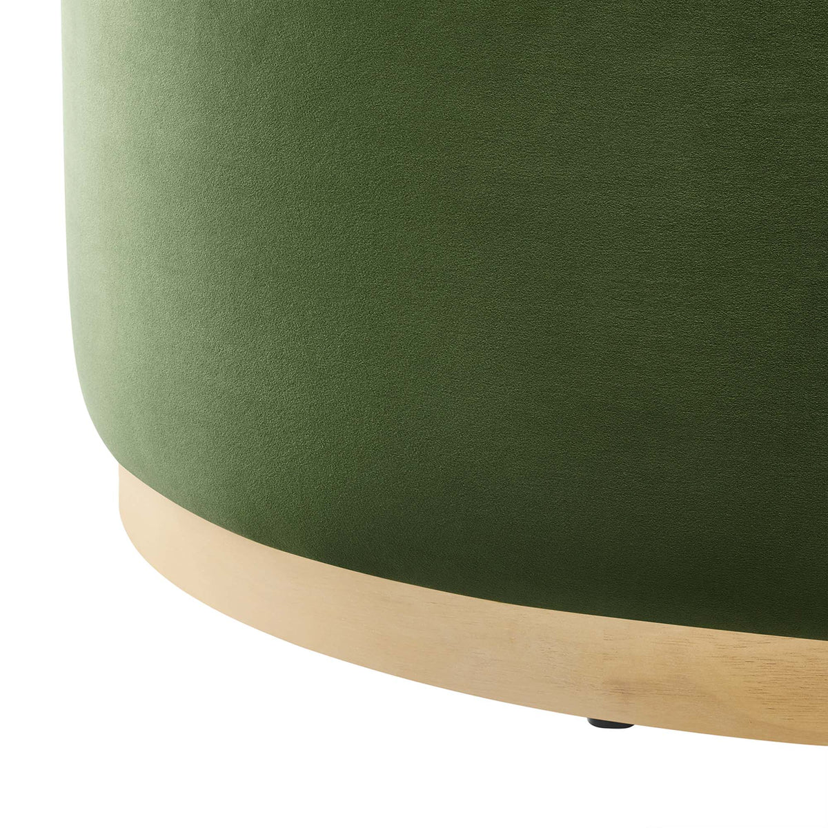 Tilden Large Round Performance Velvet Upholstered Ottoman by Modway