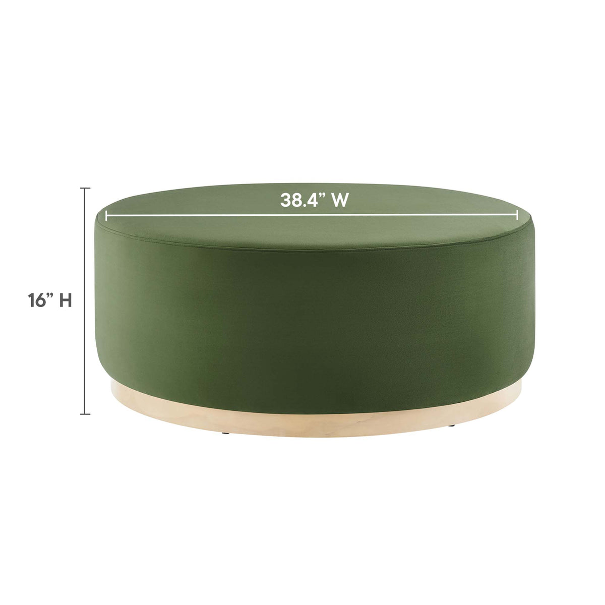 Tilden Large Round Performance Velvet Upholstered Ottoman by Modway