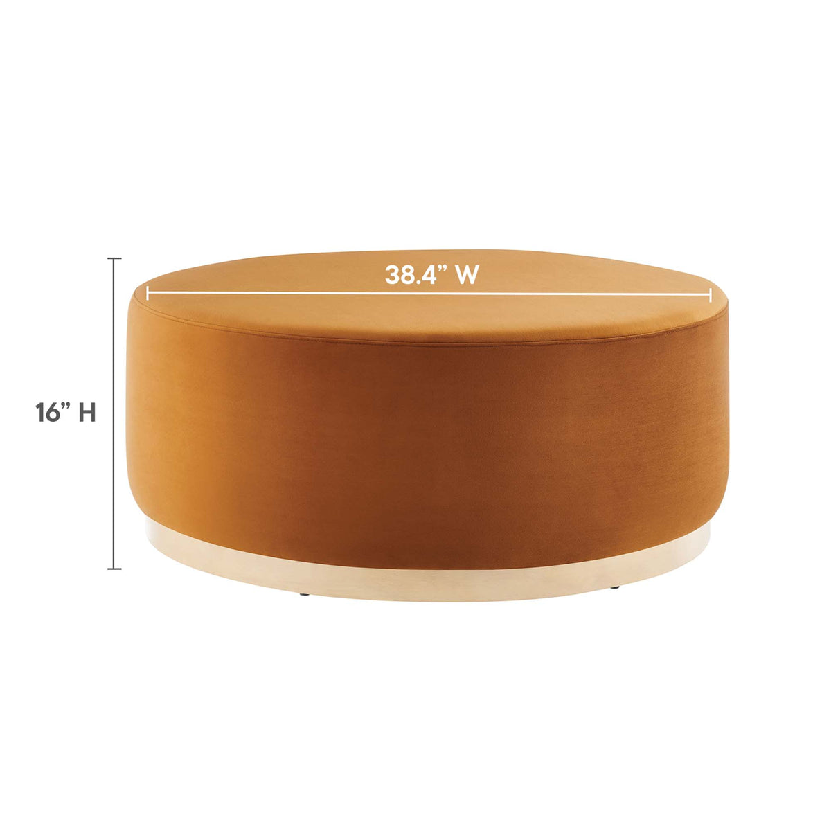 Tilden Large Round Performance Velvet Upholstered Ottoman by Modway