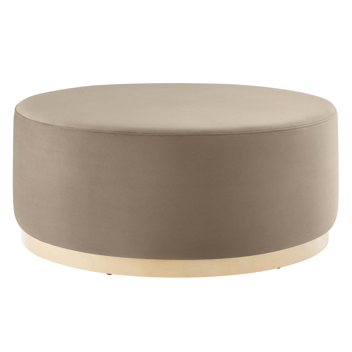 Tilden Large Round Performance Velvet Upholstered Ottoman by Modway