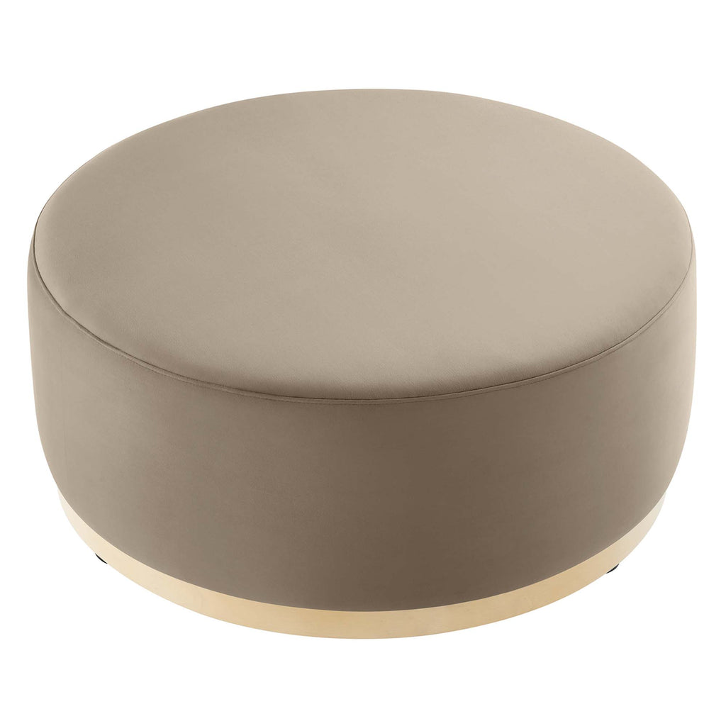 Tilden Large Round Performance Velvet Upholstered Ottoman by Modway