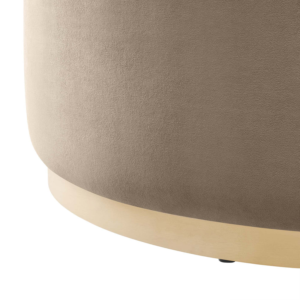 Tilden Large Round Performance Velvet Upholstered Ottoman by Modway