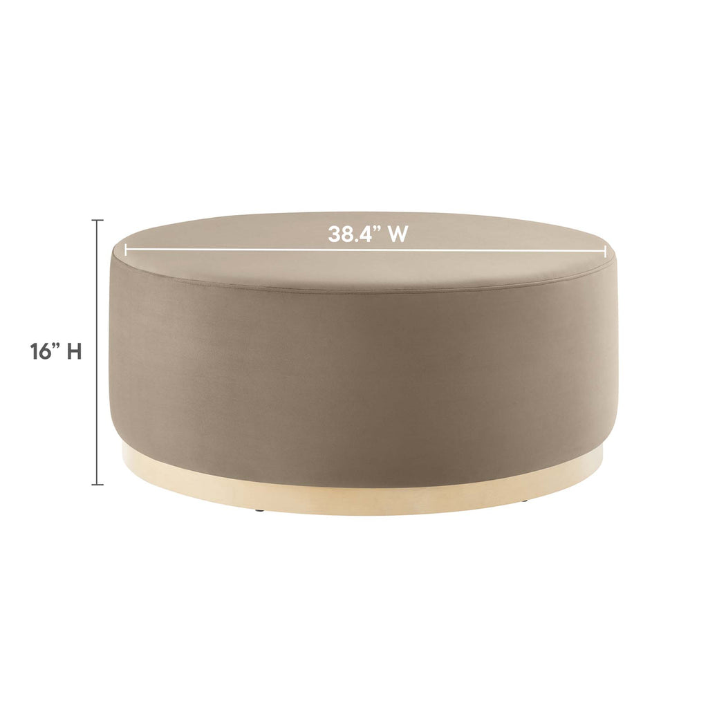Tilden Large Round Performance Velvet Upholstered Ottoman by Modway