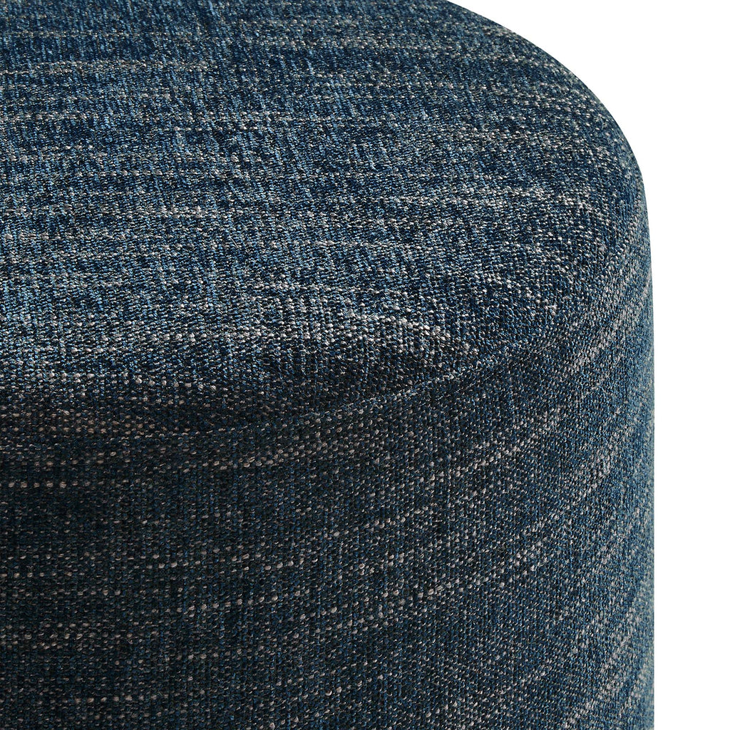 Callum 16" Round Woven Heathered Fabric Upholstered Ottoman by Modway