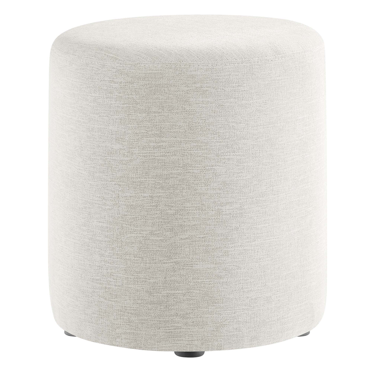 Callum 16" Round Woven Heathered Fabric Upholstered Ottoman by Modway