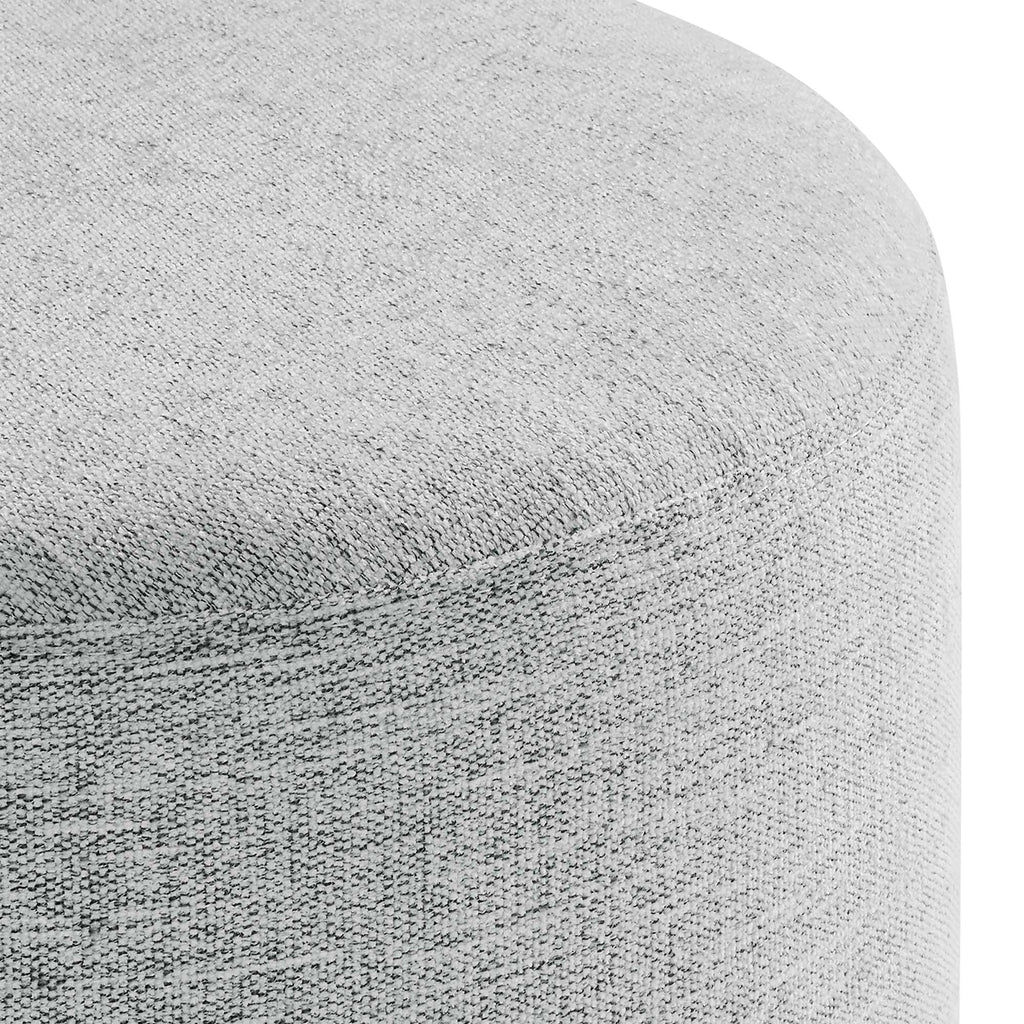Callum 16" Round Woven Heathered Fabric Upholstered Ottoman by Modway
