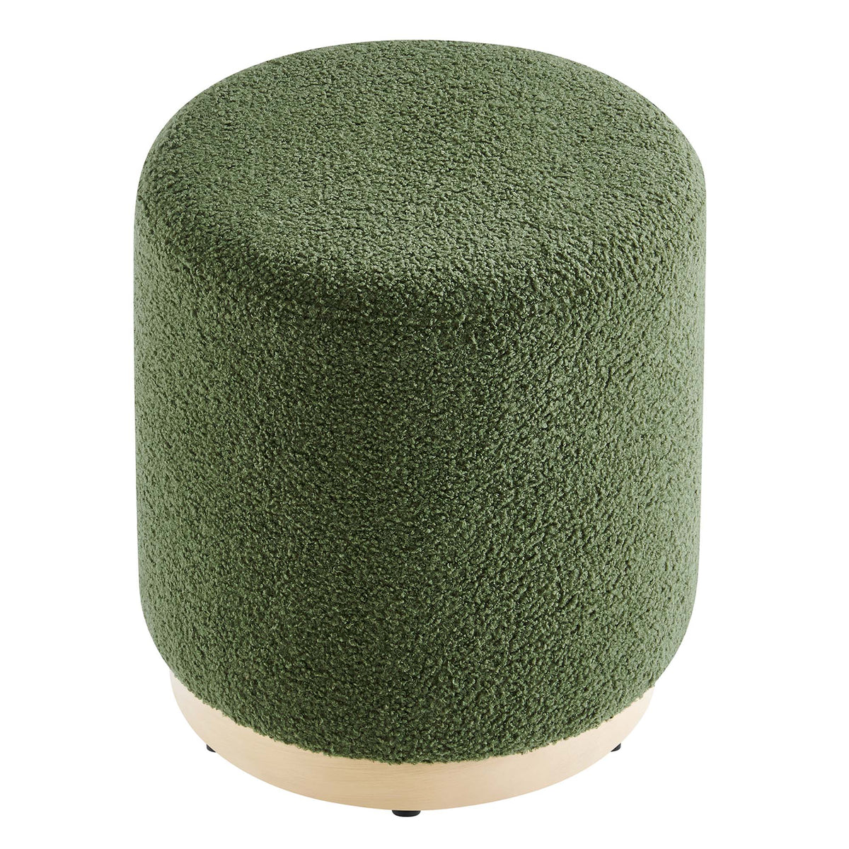 Tilden 16" Round Sherpa Upholstered Ottoman by Modway