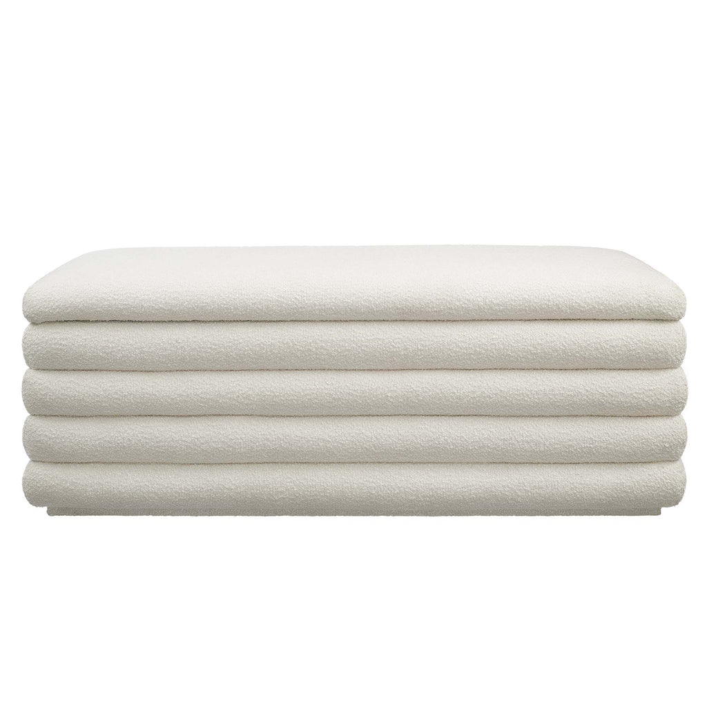 Mezzo Boucle Upholstered Storage Bench by Modway