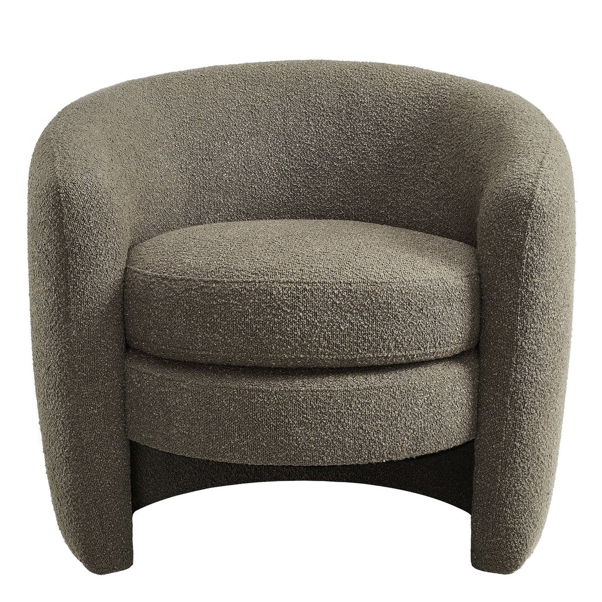 Affinity Upholstered Boucle Fabric Curved Back Armchair by Modway