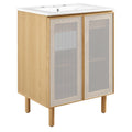 Calla Perforated Metal Bathroom Vanity by Modway